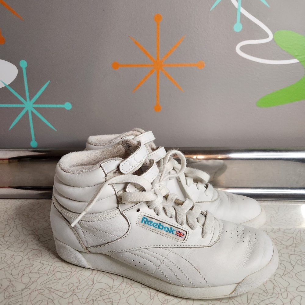 Vintage White High Top Reebok Womens Sneakers 1980s